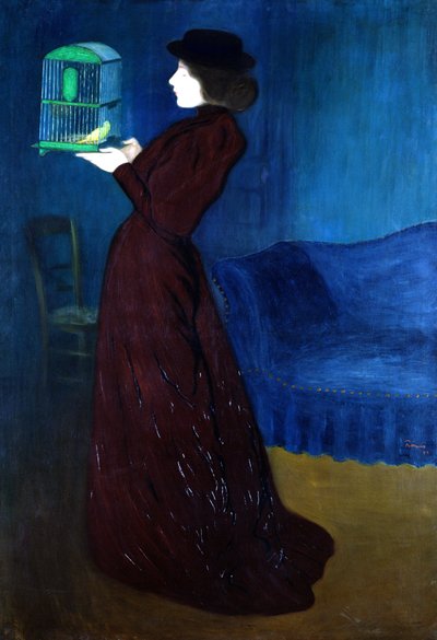 Woman with a Bird Cage by József Rippl Rónai